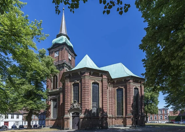 Schelfův Kostel Barokní Cihlový Kostel Počátku Století Schwerin Meklenbursko Přední — Stock fotografie