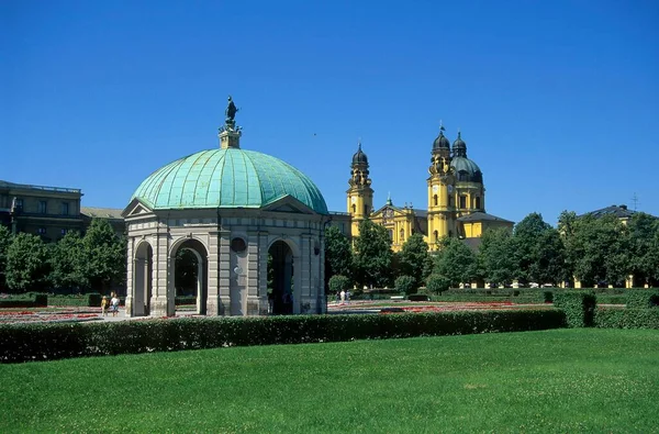 Pavilion Theatiner Church Hofgarten Munich Bavaria Germany Europe — Stock Photo, Image