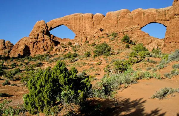 Arches National Park North Window South Window Utah Usa North — Stock Photo, Image