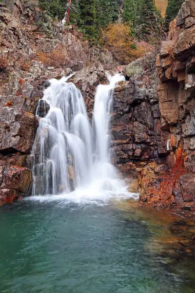 Vattenfall Crystal Creek Schofield Park Crested Butte Colorado Usa Nordamerika — Stockfoto