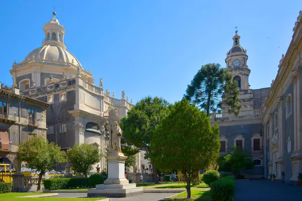 이탈리아 이탈리아 시칠리아 카타니아 다운타운 카타니아 대성당 아가타 대성당 — 스톡 사진