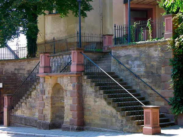 Escadas Para Igreja Bretten Baden Wrttemberg — Fotografia de Stock