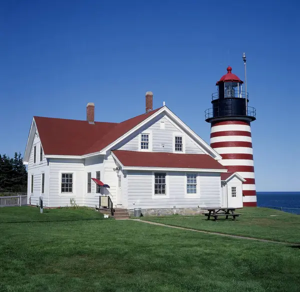 West Quoddy Light 1808 Lubec Nordkste Maine Verenigde Staten Noord — Stockfoto