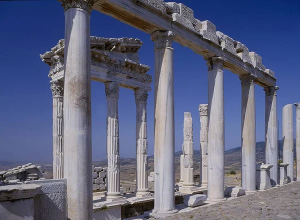 Pergamon Turquia Pergamon Pergamum Bergama Templo Trajano — Fotografia de Stock
