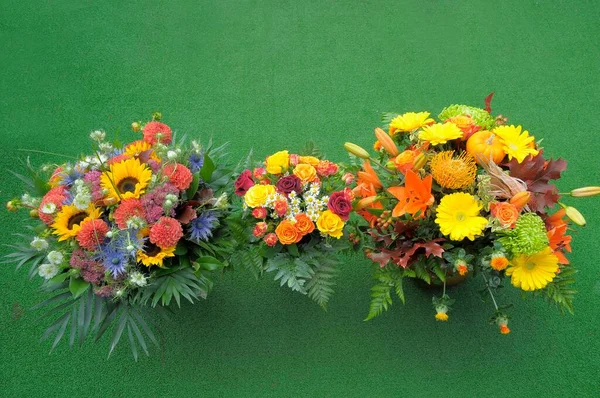 Färgglada Födelsedag Bukett Med Blommor Närbild Skott — Stockfoto