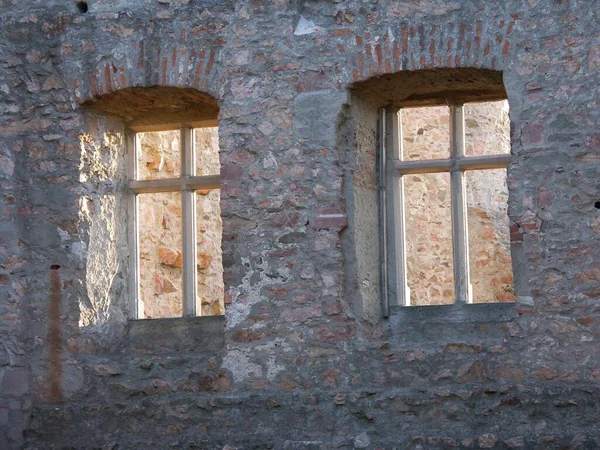Fenêtre Ruines Château Auerbach Château Auerbach Château Auerbach — Photo