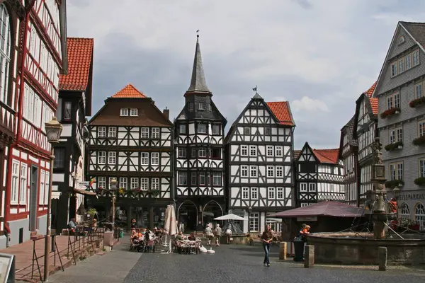Fritzlar Pazarı Hesse Almanya Avrupa — Stok fotoğraf