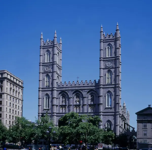 Canadá Quebec Montreal Basílica Notre Dame Place Armes América Norte — Fotografia de Stock
