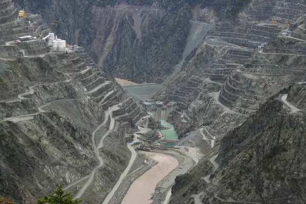 Alternative Energy Issues Huge Dam Project Coruh Gorge Artvin Expense — Stock Photo, Image