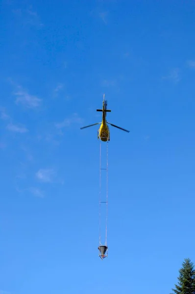 Transport Helikopter Himlen - Stock-foto