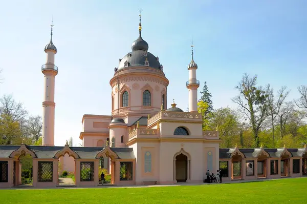 Schwetzingen Spring Mosque Palace Garden Minaret Mosque Palace Park — Stock Photo, Image