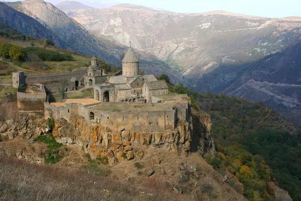 Klasztor Tatev Stoi Dumnie Nad Wąwozem Pobliżu Goris Armenia Azja — Zdjęcie stockowe