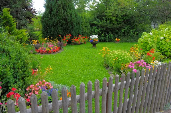 符腾堡 黑森林小屋花园 多年生花园 各种花园花卉 — 图库照片