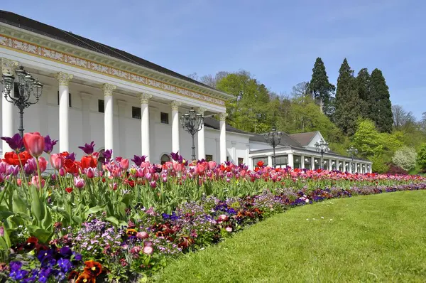 Severní Černý Les Baden Baden Lázeňská Zahrada Lázeňský Hotel Tulipánový — Stock fotografie