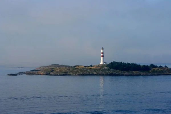 Lighthouse Offshore Archipelago Island Kristiansand Norway Europe — Stock Photo, Image
