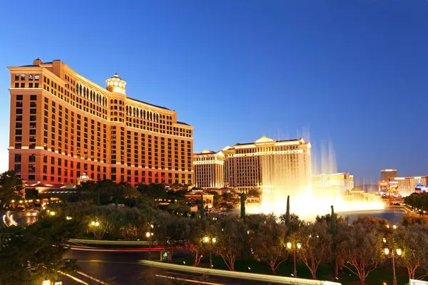 Bellagio Casino Hotel Night Strip Las Vegas Nevada Verenigde Staten — Stockfoto