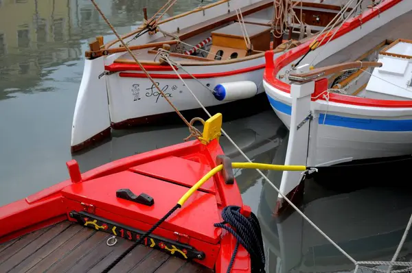 Italia Emilia Romagna Adriatiska Havet Hamnen Segelbåtar Cesenatico — Stockfoto