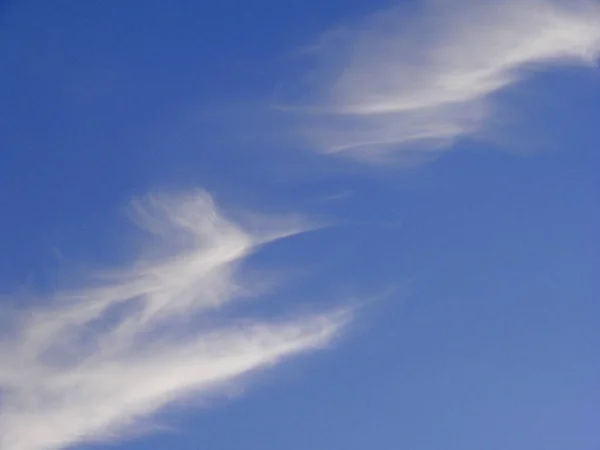 Nuvens Brancas Com Céu Azul Fundo — Fotografia de Stock