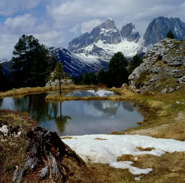Langkofel Plattkofel Dolomitas Tirol Del Sur — Foto de Stock