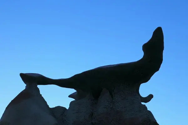 Sea Lion Sandstone Sculpture Bisti Wilderness New Mexico Usa North — Stock Photo, Image