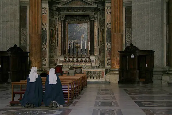 Preghiere Cattedrale Sede Papale San Pietro San Pietro Vaticano Vaticano — Foto Stock