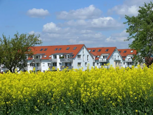 Residential Area Countryside New Development Area Sachsenheim New Residential Buildings — Stock Photo, Image