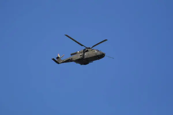 意大利 埃米莉亚 罗马纳 亚得里亚海 军用直升机 — 图库照片