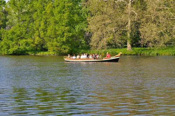 Lake Wrlitz Saxony Anhalt Bridge Park Landscape Paddle Boat — Stock Photo, Image