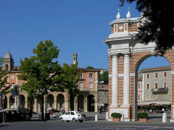 Emlékmű Diadalív Óvárosban Santarcangelo Roma Emilia Romagna Olaszország — Stock Fotó
