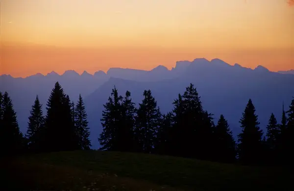 Plessur Alps スイス ヨーロッパのベルハウス スクラの夕食 — ストック写真