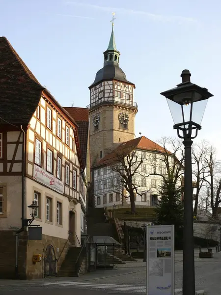 City Backnang Baden Wrttemberg City Centre Old Town Church Church — Stock Photo, Image