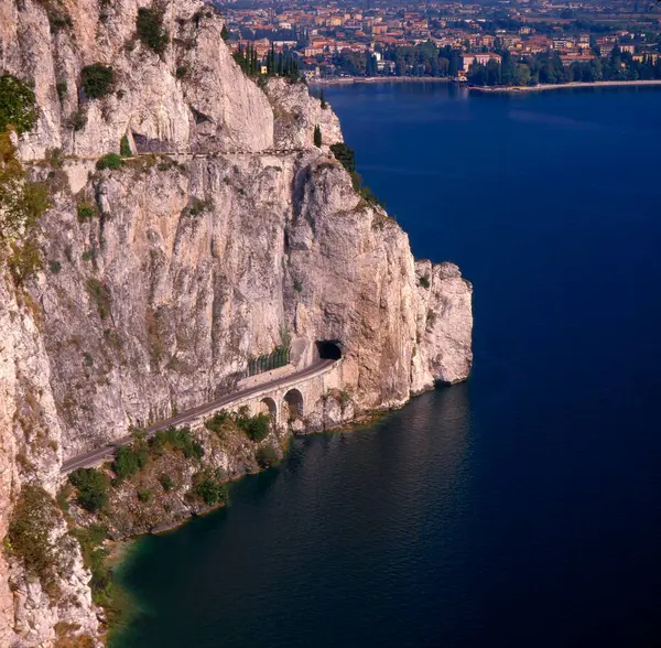 Road West Coast Lake Garda Italien Europa — Stockfoto