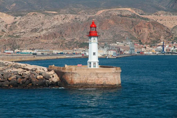 Lighthouse Port Almeria Spain — Stock Photo, Image