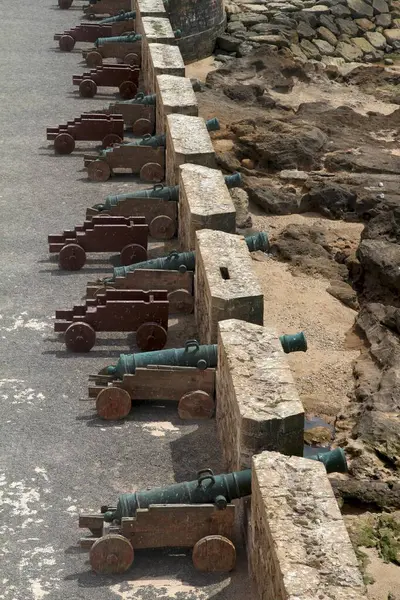 Cañones Ciudad Fortificaciones Essaouira Marruecos — Foto de Stock