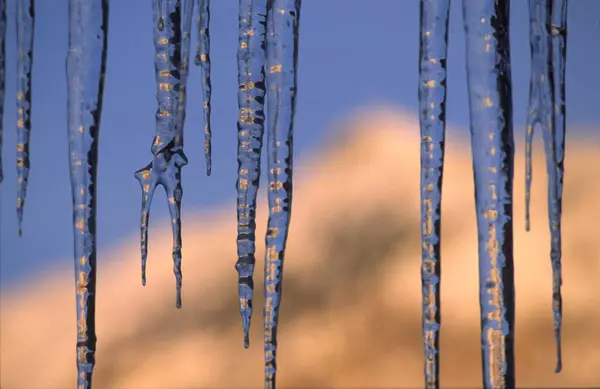 Icicle Winter Ice Background View — Stock Photo, Image