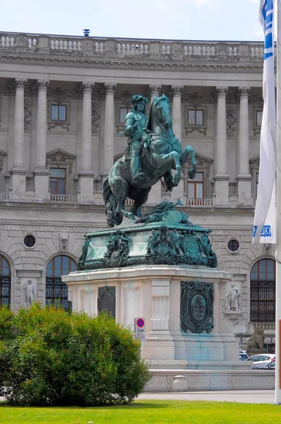 Áustria Viena Viena Palácio Imperial Hofburg Monumento Equestre Europa — Fotografia de Stock