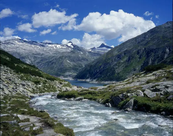 Mountains River Austria Europe — Stock Photo, Image
