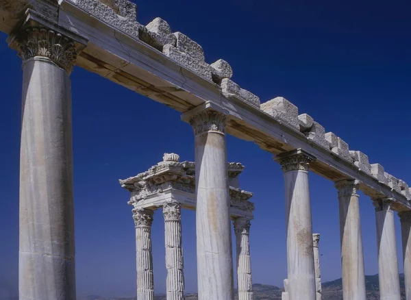 Περγάμου Τουρκία Περγάμου Περγάμου Bergama Trajan Temple — Φωτογραφία Αρχείου