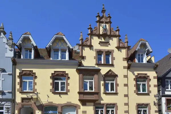 Czarny Las Zell Harmersbach Stare Miasto Fasada Domów — Zdjęcie stockowe