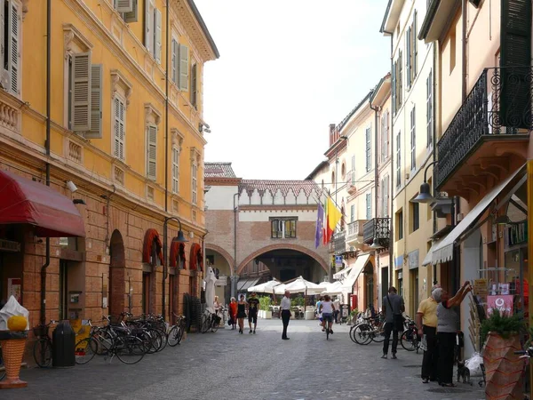 Piazza Del Popolo Arcade Ravenna Faba Romagna Италия Европа — стоковое фото