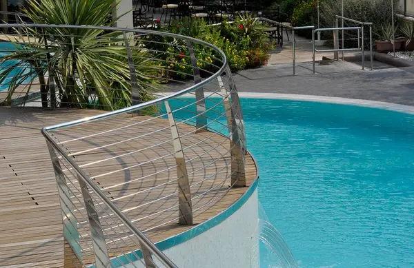 Emilia Romagna Italian Adriatic Sea Cervia Hotel Garden Pinerella Pool — Stock Photo, Image