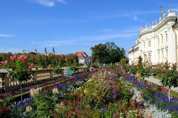 Ludwigsburg Çiçekli Barok Sarayı Çiçek Yatakları — Stok fotoğraf