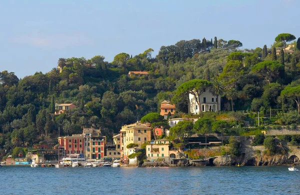 Italy Italia Liguria Riviera Levante Portofino Harbour Entrance Europe — Stock Photo, Image