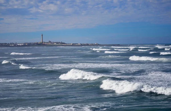 Sea Waves Atlantic Casablanca — Stock Photo, Image