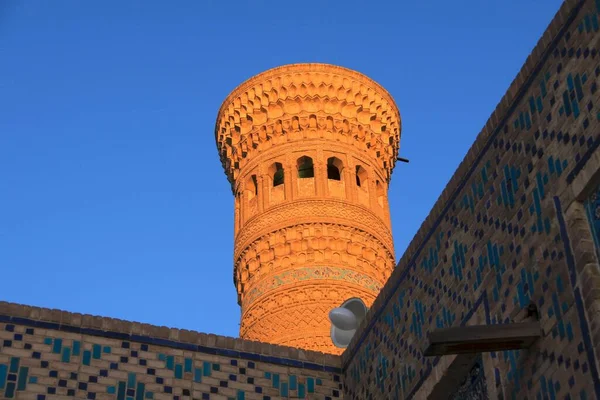 Szczyt Metrowego Kalon Minaret Starym Mieście Buchara Uzbekistan — Zdjęcie stockowe