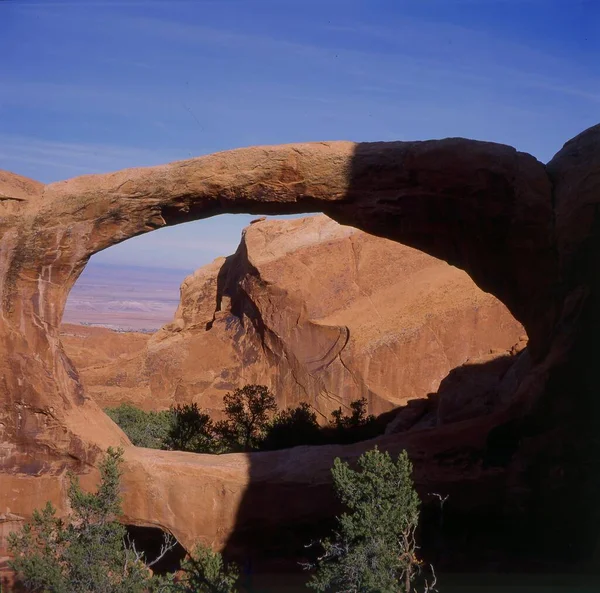 Double Arch Park Narodowy Arches Utah Usa Ameryka Północna — Zdjęcie stockowe