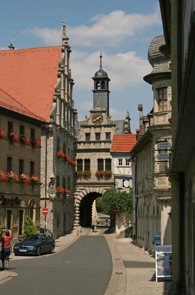 Town Hall Main Gate Marktbreit Lower Franconia Bavaria — Stock Photo, Image