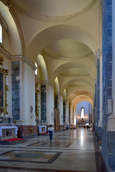 Italy Italia Sicily Catania Downtown Cathedral Catania Sant Agata Cathedral — Stock Photo, Image