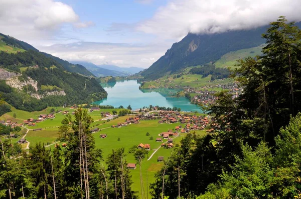 Švýcarsko Lungerské Jezero Evropa — Stock fotografie