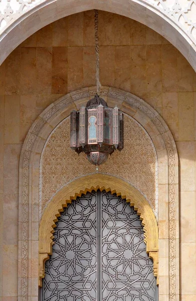 Casablanca Centro Città Moschea Nel Centro Della Città Moschea Hassan — Foto Stock